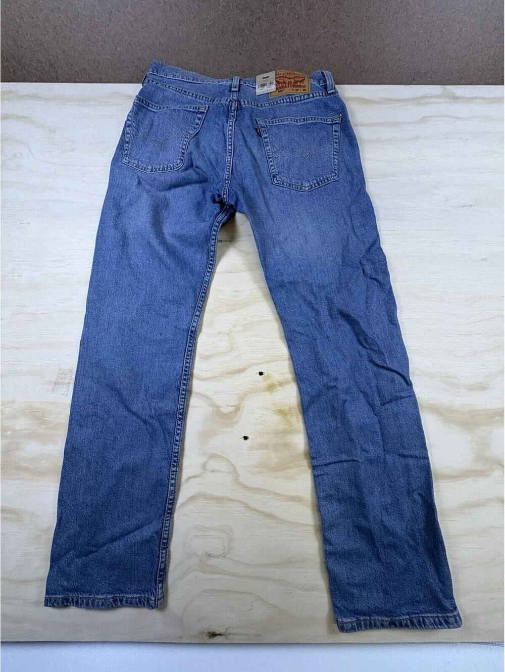 NEW Levis 505 Regular Jeans Mens 30x30 Blue Med Wash Stretch Straight Leg Denim